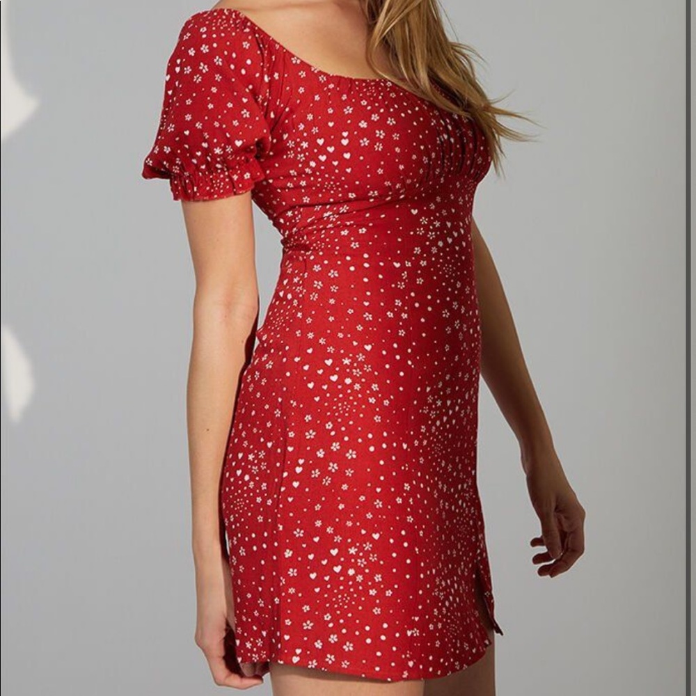 Pacsun Red floral mini dress, size small